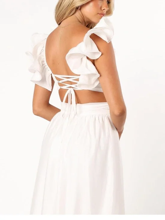 Petal & Pup White Floral-Accent Maxi Dress - Women - Picture 5 of 14